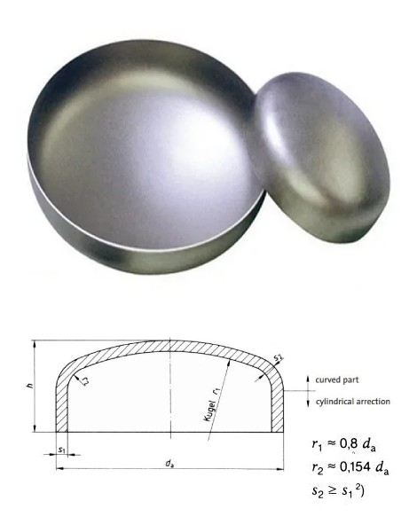 DIN 2617 Cap Buttweld Fittings